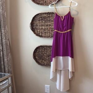 🐦 WILLOW + CLAY Colorblock Hi-Lo Dress